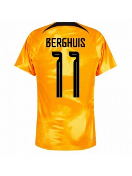 Moški Nogometna dresi replika Nizozemska Steven Berghuis #11 Domači SP 2022 Kratek rokav